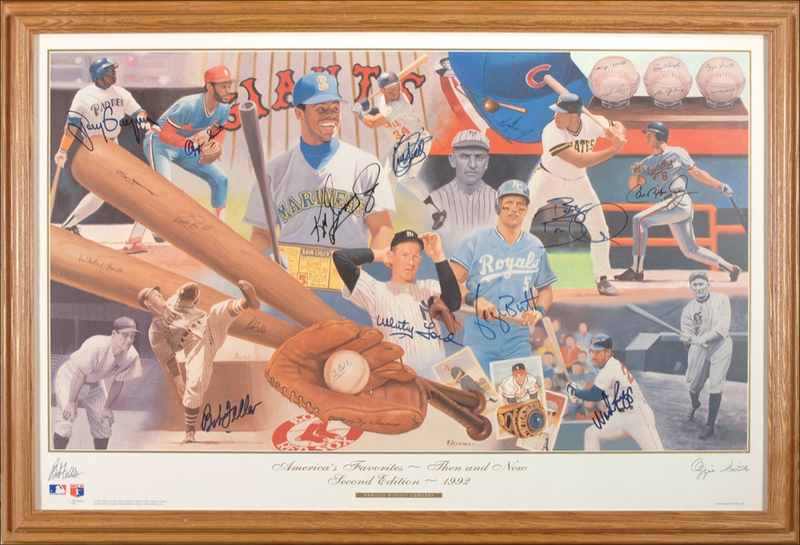 Lot 1431 Baseball Hall of Famers Print