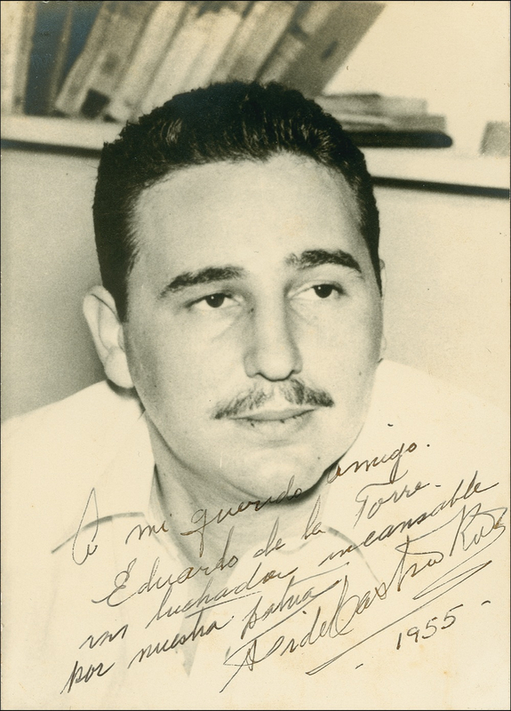 Lot 183 Fidel Castro Signed Photograph