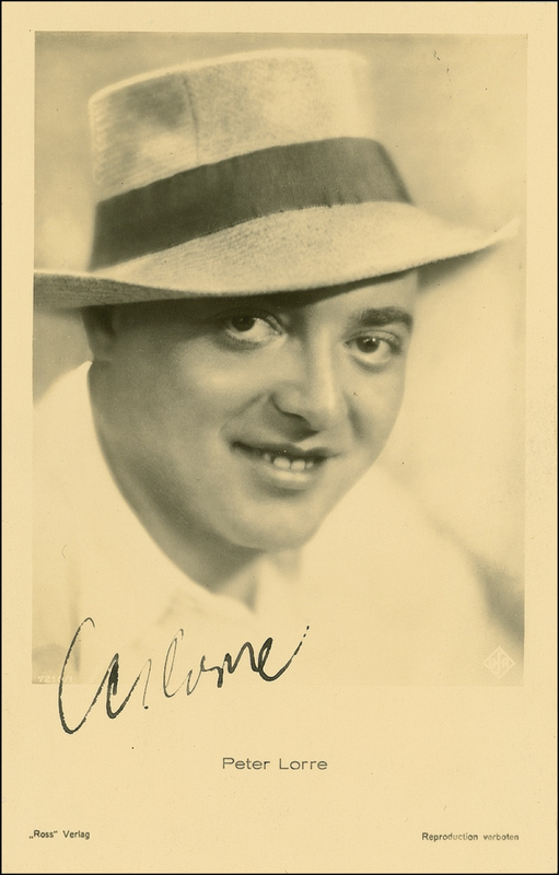 Lot 1202 Peter Lorre Signed Photograph