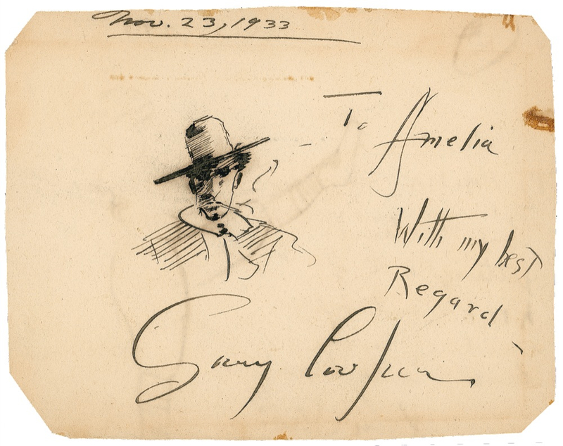 Lot 1032 Gary Cooper Sketch