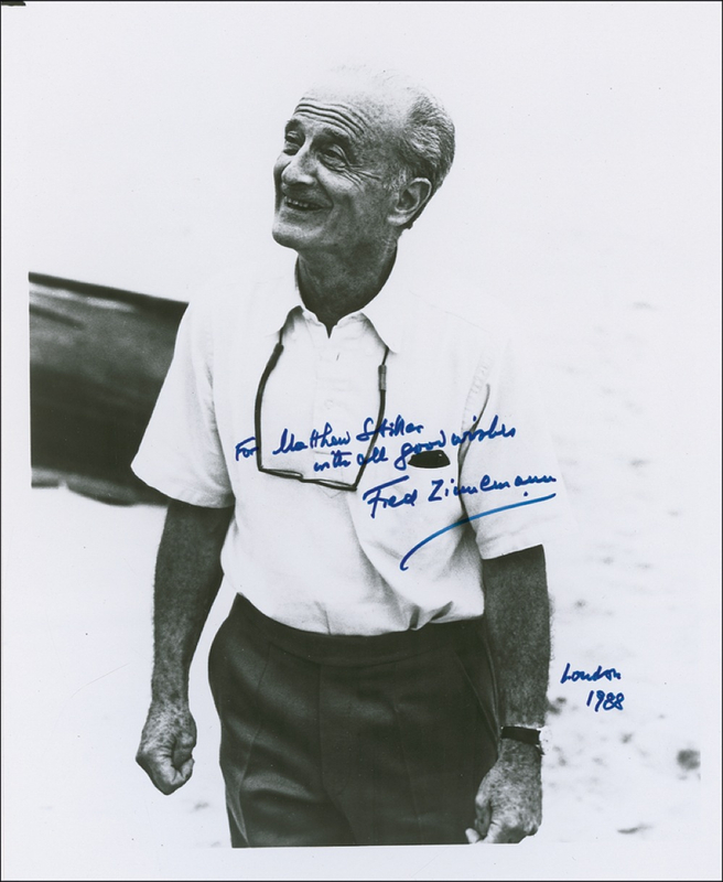 Lot 1414 Fred Zinnemann Signed Photograph