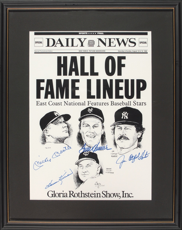 Lot 1433 Baseball Hall of Famers Poster
