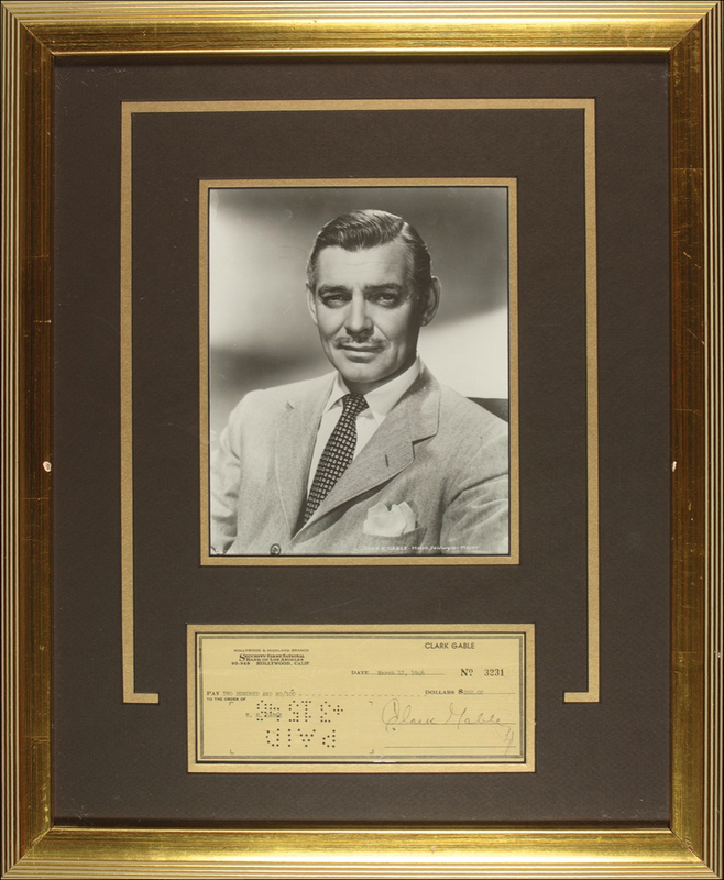 Lot 1093 Clark Gable Check