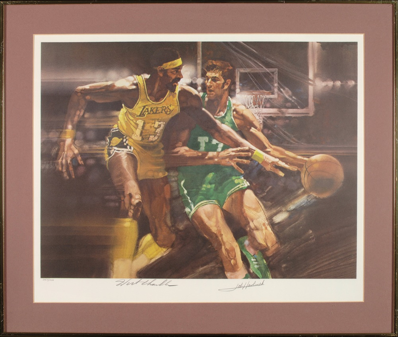 Lot 1449 Wilt Chamberlain and John Havlicek Lithograph