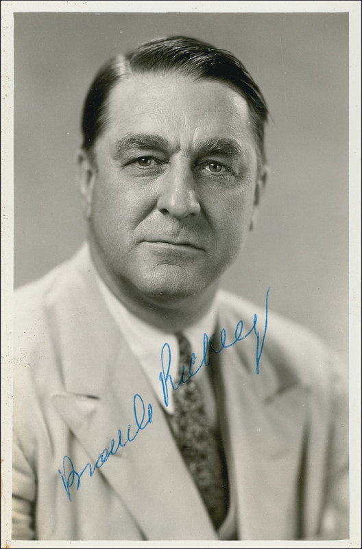 Lot 1543 Branch Rickey Signed Photograph