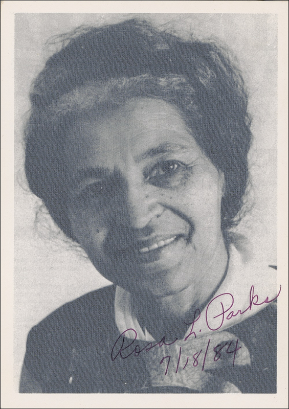 Lot 297 Rosa Parks Signed Photograph