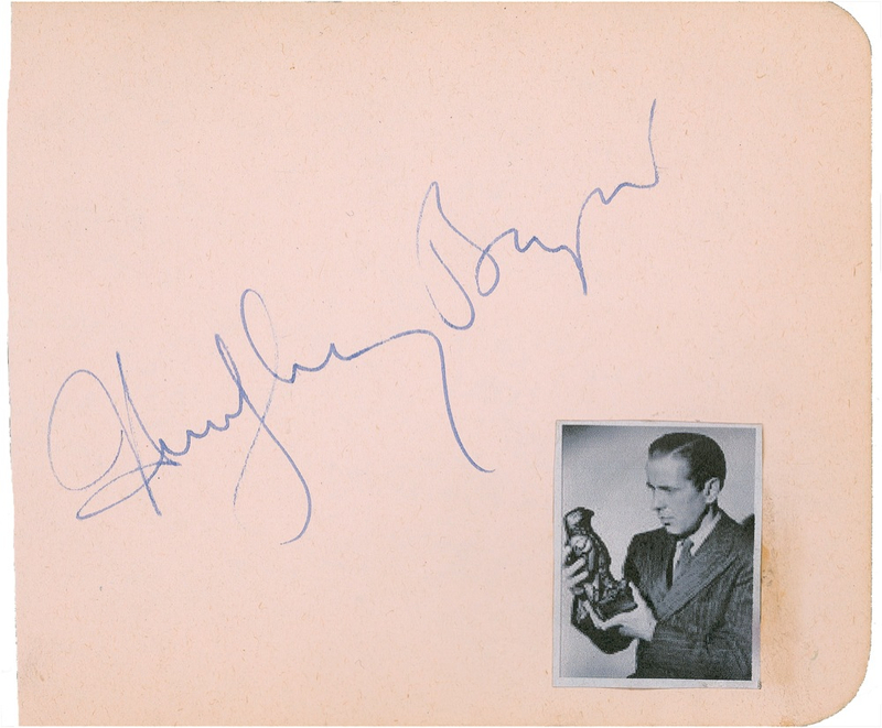 Lot 992 Humphrey Bogart Signature