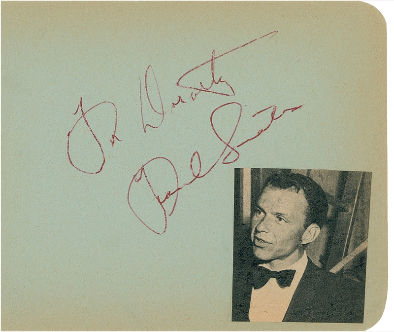 Lot 880 Frank Sinatra Signature