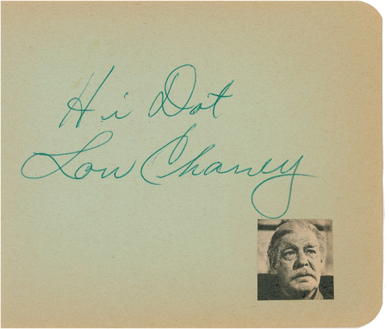 Lot 1019 Lon Chaney, Jr Signature