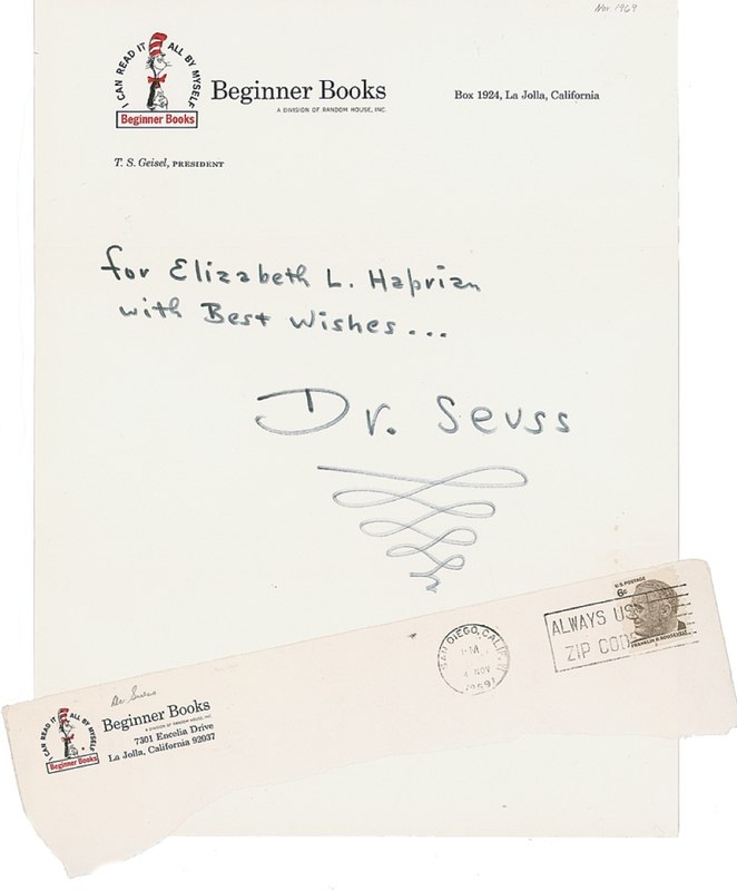Lot 586 Dr. Seuss Signature