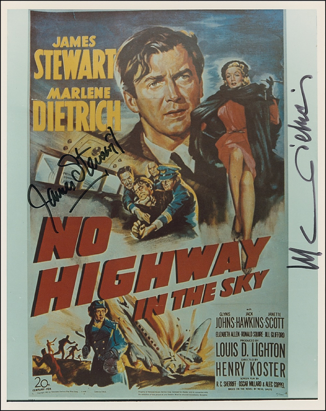 Lot 1344 James Stewart and Marlene Dietrich Signed Photograph