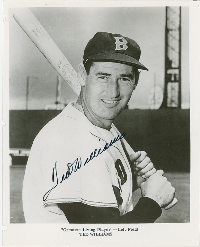 Lot 1587 Ted Williams Signed Photograph