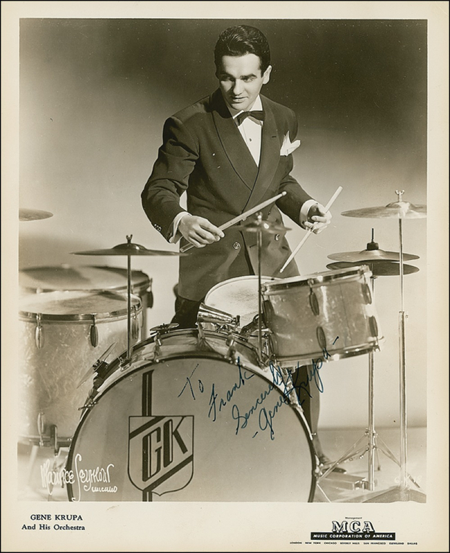 Lot 793 Gene Krupa Signed Photograph