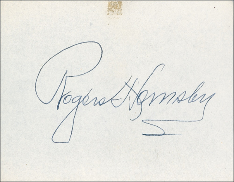 Lot 1496 Rogers Hornsby Signature