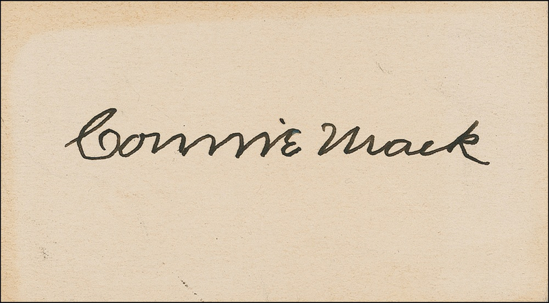 Lot 1514 Connie Mack Signature