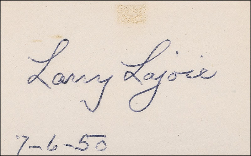 Lot 1507 Larry Lajoie Signature