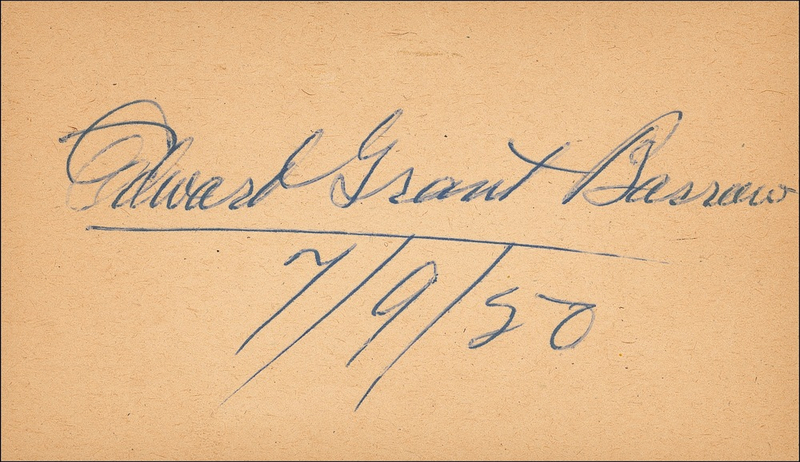 Lot 1428 Edward Barrow Signature