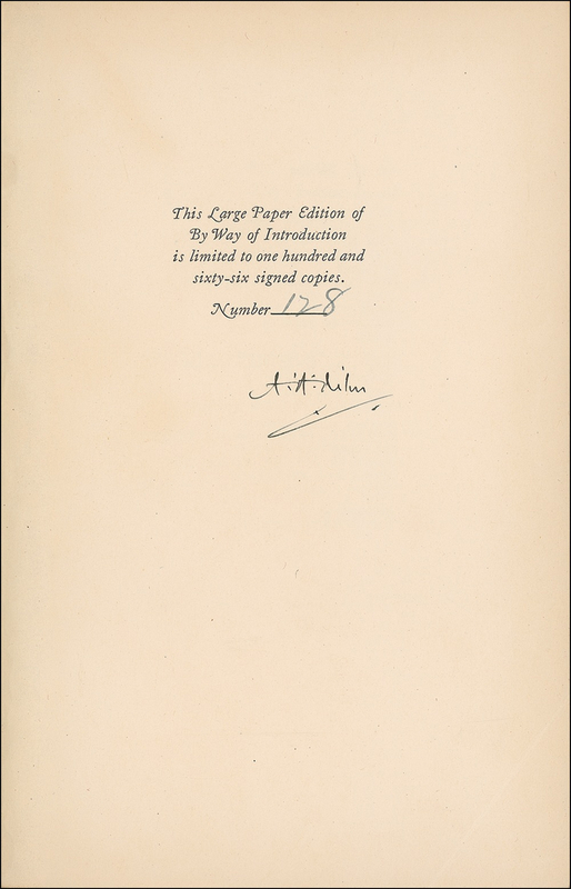 Lot 551 A. A. Milne Book