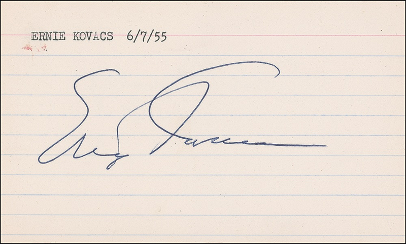 Lot 1177 Ernie Kovacs Signature