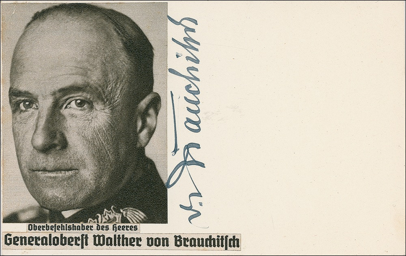 Lot 351 Walther von Brauchitsch Signature