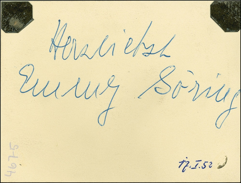 Lot 362 Emmy Göring Signed Photograph