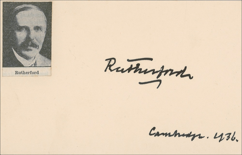 Lot 307 Ernest Rutherford: Father of nuclear physics