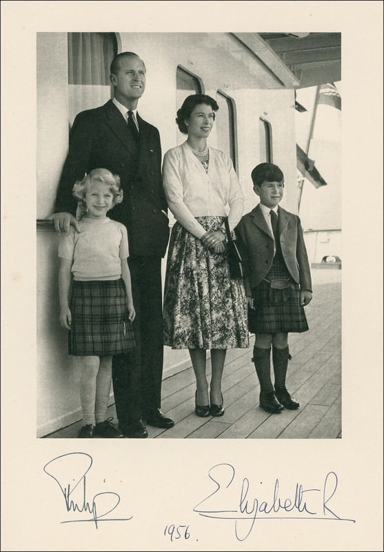 Lot 220 Elizabeth II and Philip Christmas Card