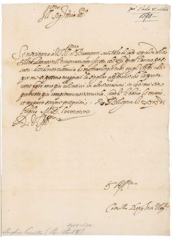 Lot 299 Paul V Signed Document