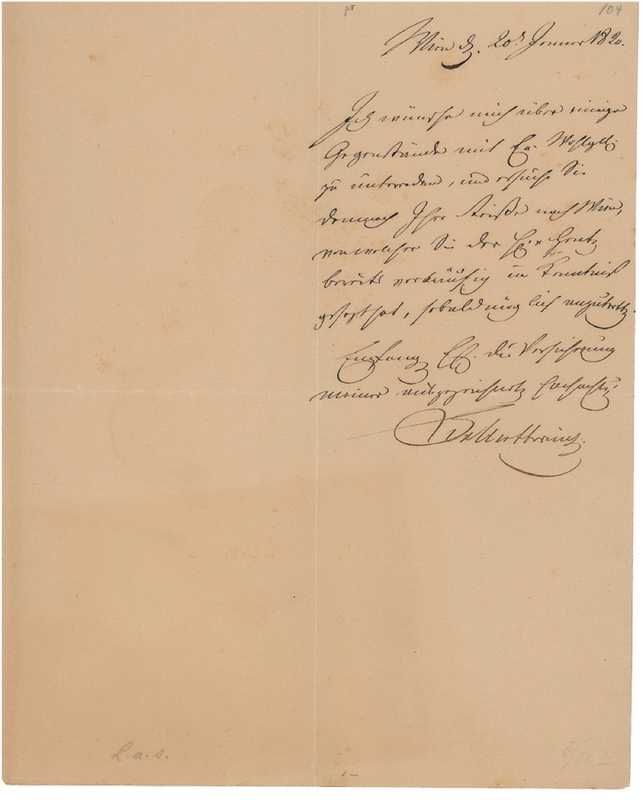Lot 282 Prince Clemens von Metternich Handwritten Letter Signed