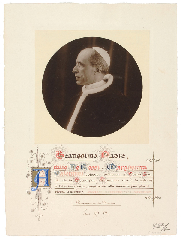 Lot 302 Pius XII Signed Document
