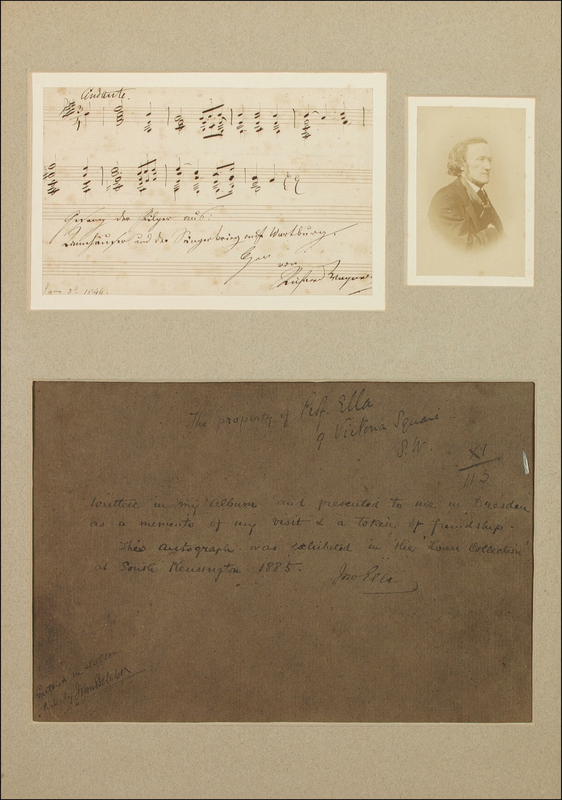 Lot 908 Richard Wagner Signed Musical Quote
