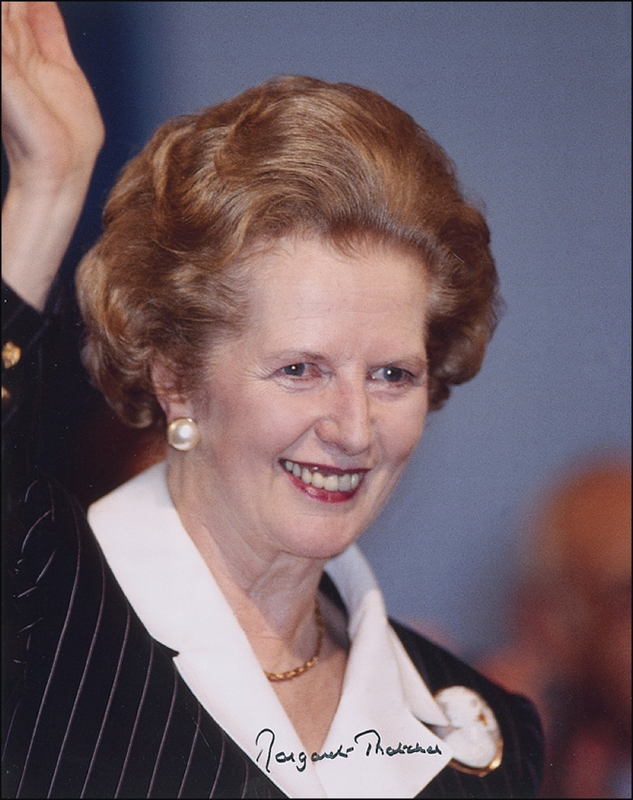 Lot 325 Margaret Thatcher Signed Photograph
