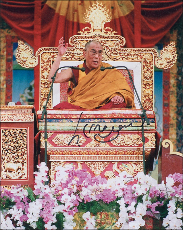 Lot 196 Dalai Lama Signed Photograph