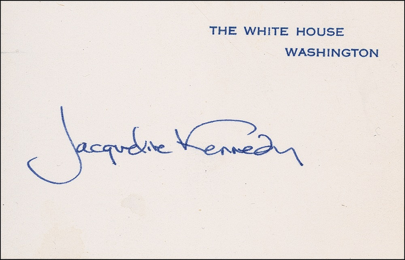 Lot 88 Jacqueline Kennedy White House Card