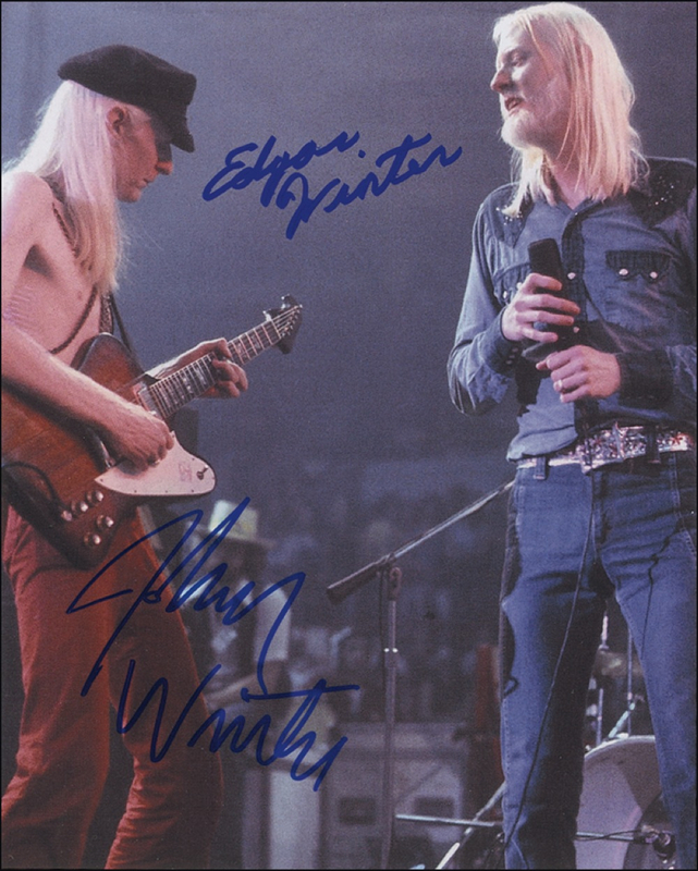 Lot 921 Johnny and Edgar Winter Signed Photograph