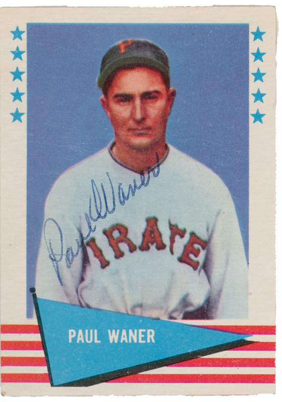 Lot 1580 Paul Waner Baseball Card