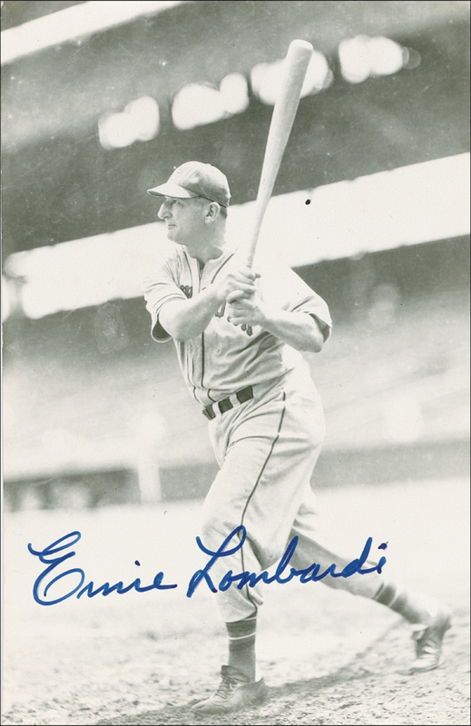 Lot 1509 Ernie Lombardi Signed Photograph