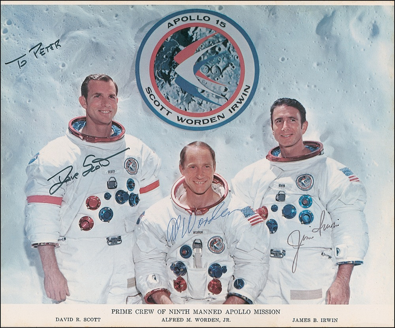 Lot 412 Apollo 15 Signed Photograph