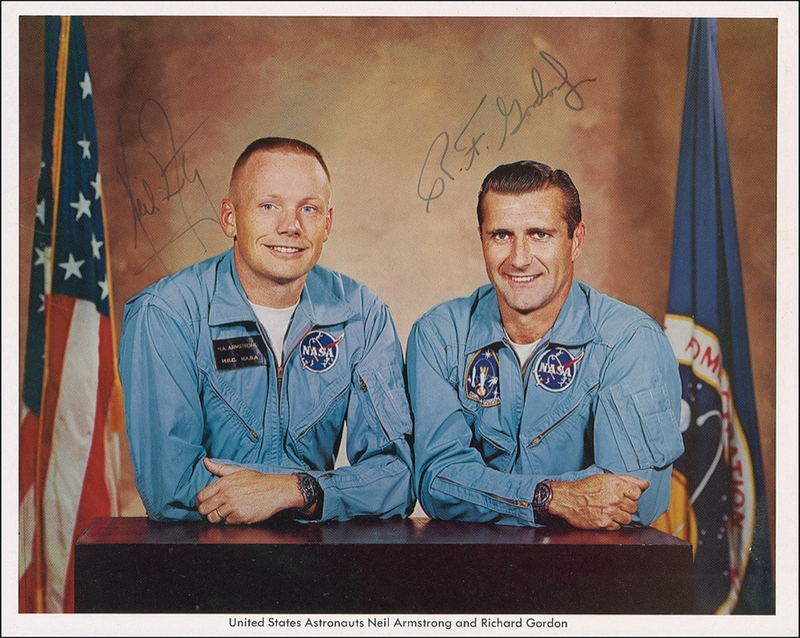 Lot 418 Neil Armstrong and Richard Gordon Signed Photograph