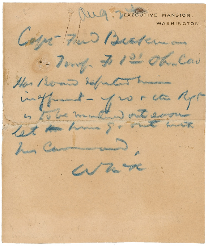 Lot 98 William McKinley Handwritten Letter Signed