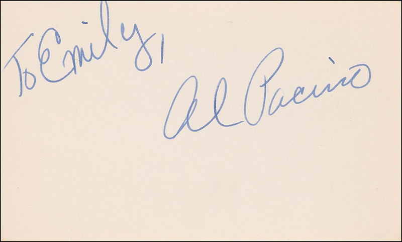 Lot 1258 Al Pacino Signature
