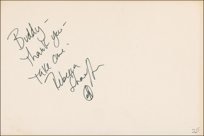 Lot 1311 Rebecca Schaeffer Signature