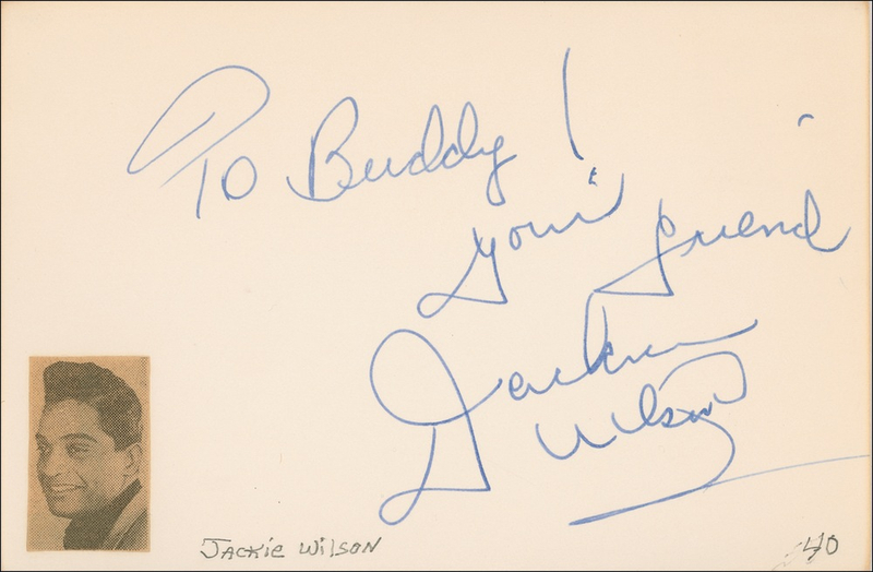 Lot 920 Jackie Wilson Signature