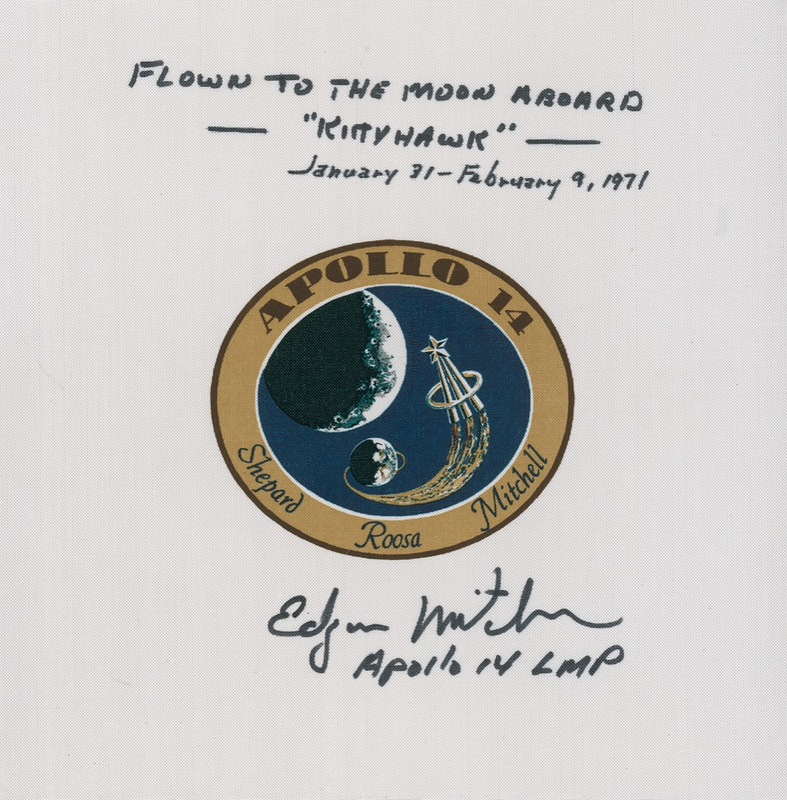 Lot 409 Apollo 14: Flown mission emblem signed by Mitchell
