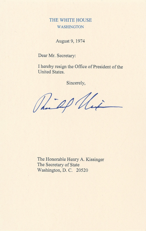 Lot 108 Richard Nixon Souvenir Resignation