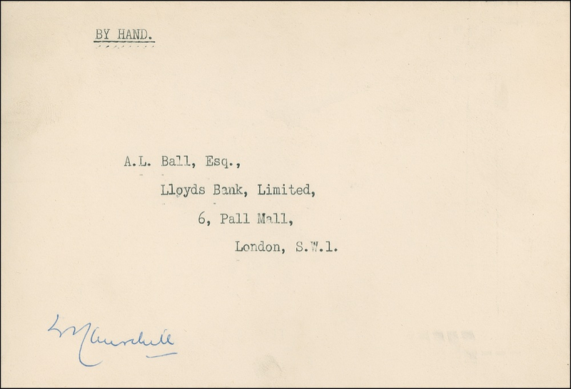 Lot 190 Winston Churchill Envelope