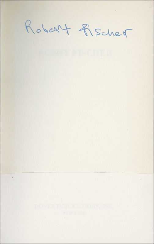 Lot 1471 Bobby Fischer Signature and Book
