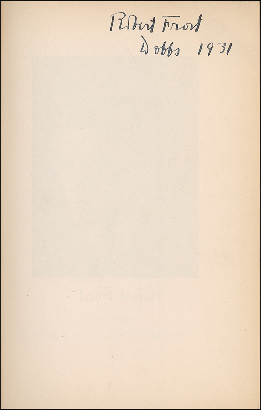 Lot 508 Robert Frost Book