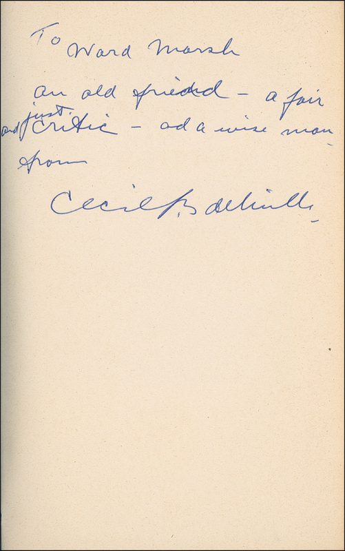 Lot 1057 Cecil B. DeMille and Charlton Heston Book