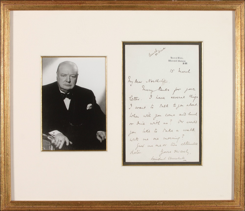 Lot 191 Winston Churchill: “Several things I want to talk to you about”